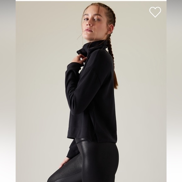 Athleta Seasoft Quarter Zip Sweatshirt // Black - Picture 3 of 11